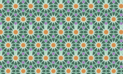 geometrical 12-fold seamless Islamic pattern