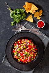 Black Bean Salad with Black-Eyed Peas and veggies