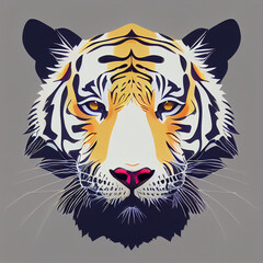 Obraz premium a 3d illustration of a tiger hat on a grey background