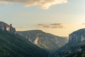 Fototapeta na wymiar Jonte Gorges in the Cevennes National Park. Unesco World Heritage.