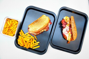 Turkish karisik atom  tost ( kasarli bazlama tost) . Sucuklu, Kasarli, kavurmali karisik tost. Flat baked bread toasted