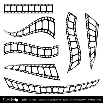 Film Strip Vector 7 Styles with 100% transparency lot 3