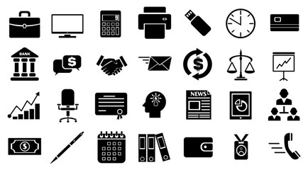 Business icons set. Icons are used in business as well as management and similar areas.