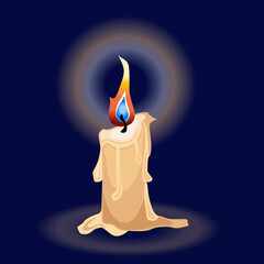 burning candle vector image