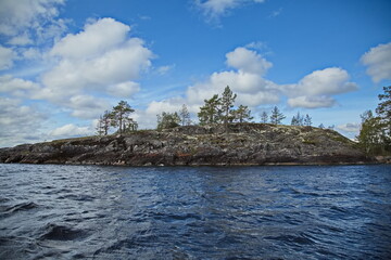 Rocky shores of Lake Ladoga.