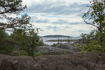 Rocky bays (skerries) of Lake Ladoga.