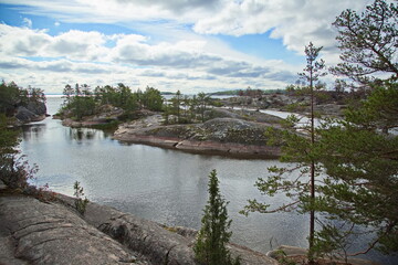 Rocky bays (skerries) of Lake Ladoga.