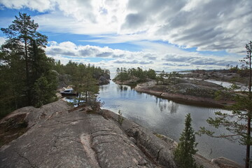 Rocky bays (skerries) of Lake Ladoga.