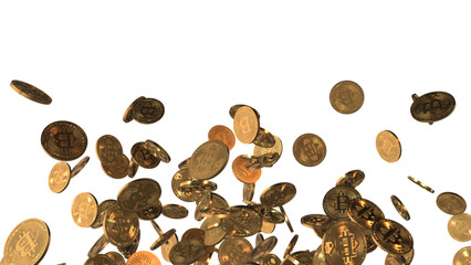 Falling crypto coins