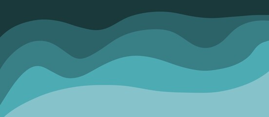 abstract background with waves from light to dark blue