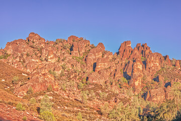 Pinnacles National Park Rock Formations in the Afternoon