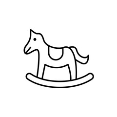 Horse rocking icon. Simple element illustration. Horse rocking concept outline symbol design.