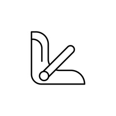 Obraz premium Baby car seat icon. Simple element illustration. Baby car seat concept outline symbol design.