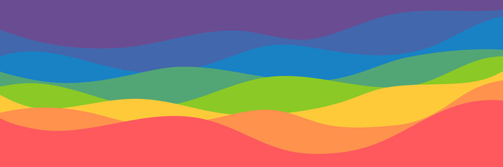 Obraz premium rainbow creative wave pattern design vector illustration good for wallpaper, background, backdrop, banner, web, decorative, and design template