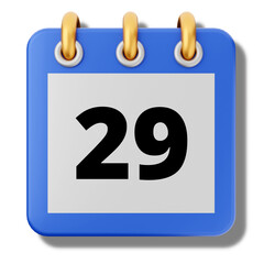 Calendar date 3d icon	
