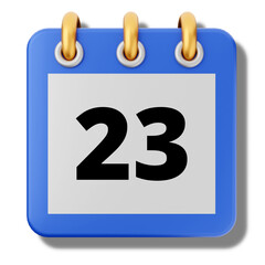 Calendar date 3d icon	

