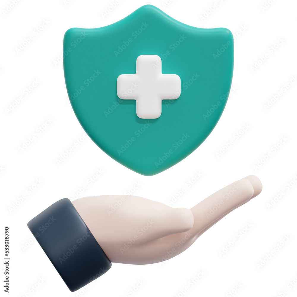 Wall mural medical 3d render icon illustration