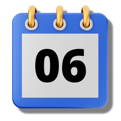Calendar date 3d icon	

