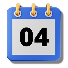 Calendar date 3d icon	
