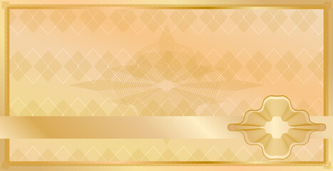 Gold vector guilloche background