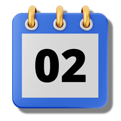 Calendar date 3d icon	
