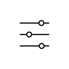 Filter line icon isolated on white background