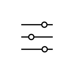 Filter line icon isolated on white background