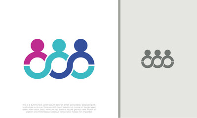 Global Community Logo Icon Elements Template. Community human Logo template vector. Community health care. Abstract Community logo.	