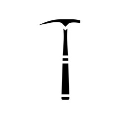 prospectors hammer tool glyph icon vector. prospectors hammer tool sign. isolated symbol illustration - obrazy, fototapety, plakaty