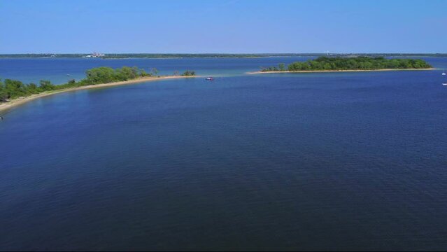 Man-made Lake In North Texas. An Engineering Marvel