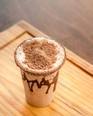 Milkshake de chocolate sobremesa 