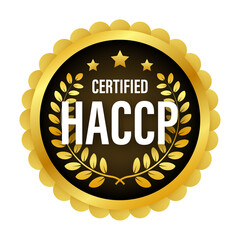 HACCP Certified icon on white background.  stock illustration