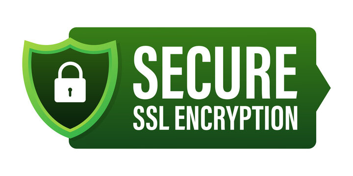 Secure connection icon  illustration isolated on white background, flat style secured ssl shield symbols