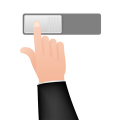 Flat icon On and Off Toggle switch button format. stock illustration