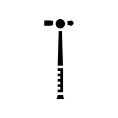 ballpeen hammer tool glyph icon vector. ballpeen hammer tool sign. isolated symbol illustration