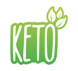 Ketogenic diet logo sign. Keto diet.  illustration