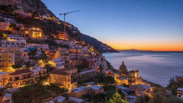 Positano, Italy along the Amalfi Coast