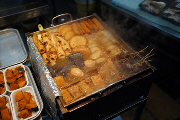 Japanese Oden. Japan famous street food.
