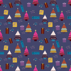 Obraz premium seamless christmas pattern background 