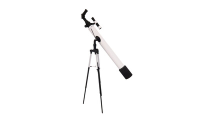 Telescope 3d render model illustration science concept