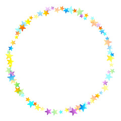 Rainbow Festive Confetti. Carnival Star Falling.