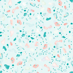 Terrazzo Texture Vector. Flooring Seamless Pattern