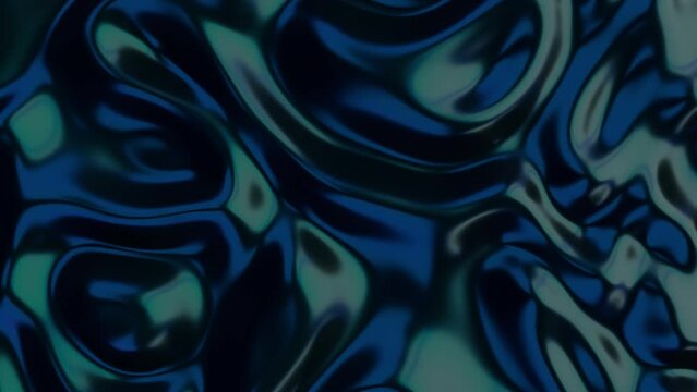 Wave Fluid Background Blue Teal Animation 4k