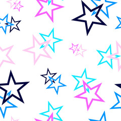 Obraz premium Stars seamless pattern. Geometric shapes. Prints, packaging template, textiles, bedding and wallpaper.