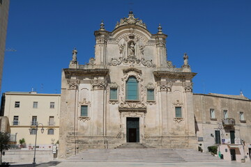 Fototapeta na wymiar The Church San Francesco d'Assisi in Matera, Italy