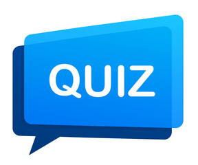 Quiz logo with clock, concept of questionnaire show sing, quiz button, question competition.  stock illustration.