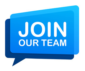 Megaphone Hand, business concept with text join our team.  illustration.