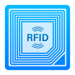 RFID Radio Frequency IDentification. Technology concept. Digital technology.  stock illustration.