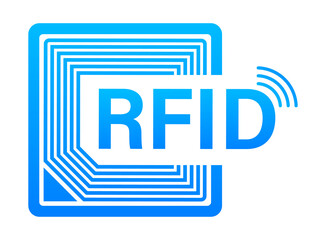 RFID Radio Frequency IDentification. Technology concept. Digital technology.  stock illustration.