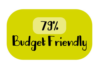  Budget Friendly sign tag warning banner vector art illustration Isolated on White Background in various color